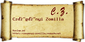 Czégényi Zomilla névjegykártya